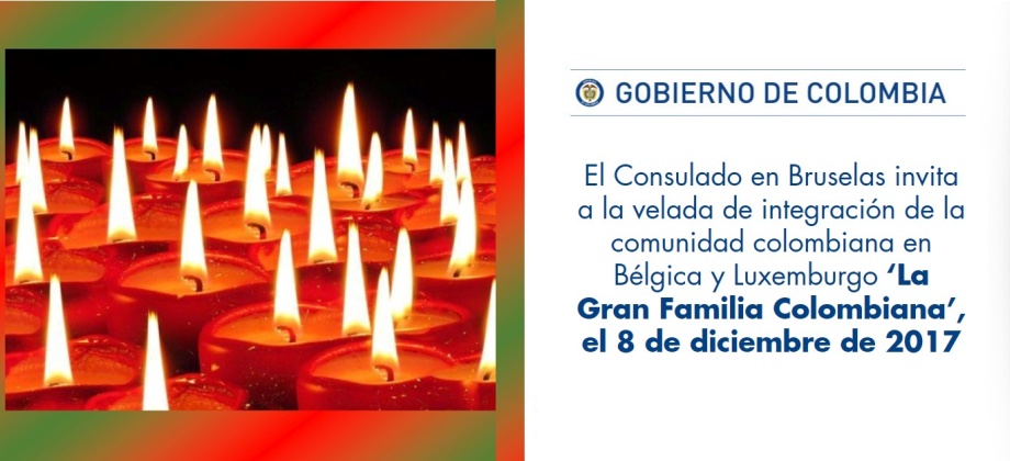 El Consulado en Bruselas invita a la velada de integración de la comunidad colombiana en Bélgica y Luxemburgo ‘La Gran Familia Colombiana’, el 8 de diciembre de 2017