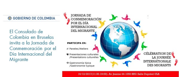 El Consulado de Colombia en Bruselas invita a la Jornada de Conmemoración por el Día del Migrante