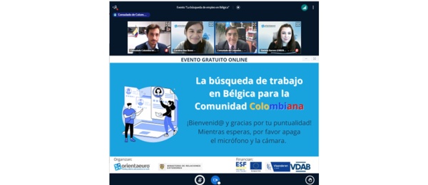 Charla virtual sobre búsqueda de trabajo en Bélgica para la comunidad colombiana se realizó con éxito